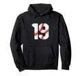 Baseball Player Jersey Number 19 19 Hoodie - Unique Graphic for Adults - T-Shirt, Sweatshirt, Hoodie