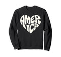 America Bubble Letters Patriotic Sweatshirt - Novelty Apparel Men Women - T-Shirt, Sweatshirt, Hoodie