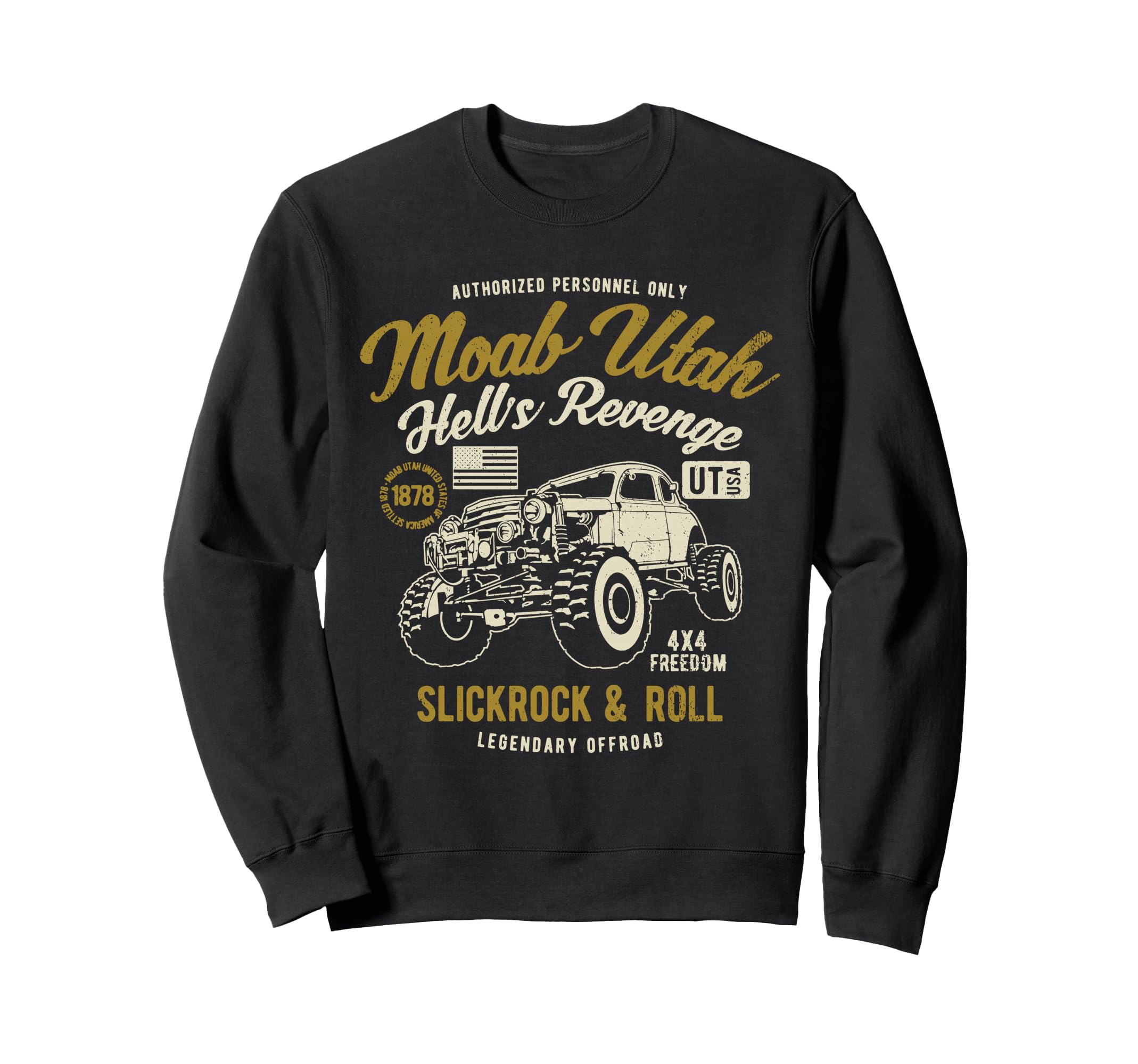 Moab Utah Hells Revenge 4X4 Sweatshirt - Aesthetic Graphic Men Women - T-Shirt, Sweatshirt, Hoodie