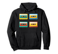 Colorful Cassette Tapes Hoodie - Novelty Apparel for Adults - T-Shirt, Sweatshirt, Hoodie