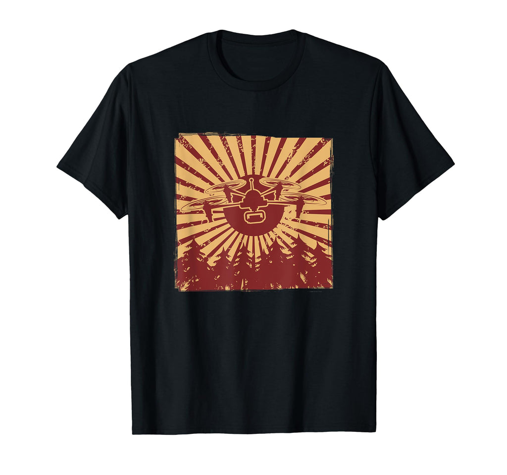 Awesome Drone Pilot Flyer Sun Rays T-Shirt - Custom Art Print Men Women - T-Shirt, Sweatshirt, Hoodie