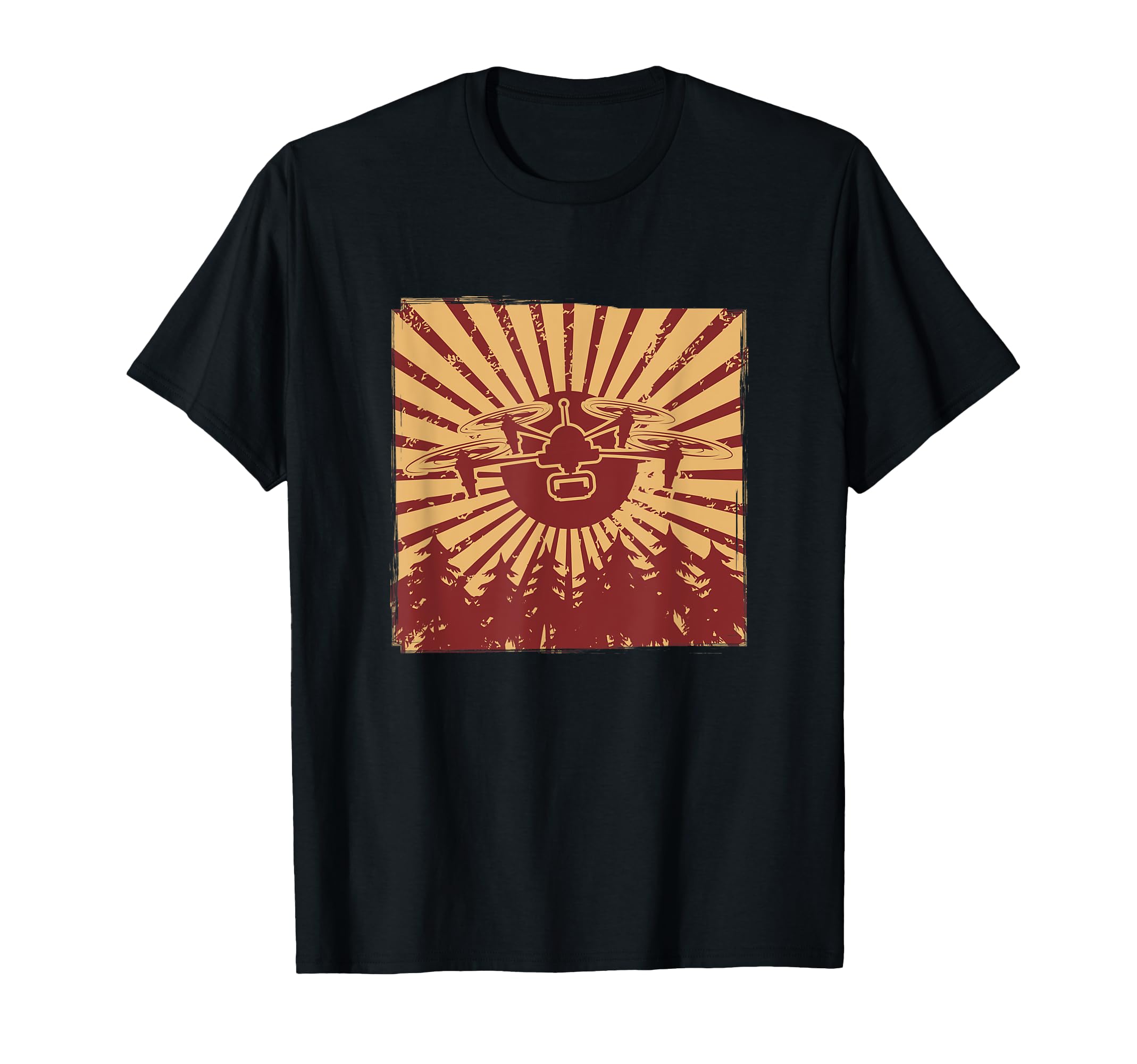 Awesome Drone Pilot Flyer Sun Rays T-Shirt - Custom Art Print Men Women - T-Shirt, Sweatshirt, Hoodie