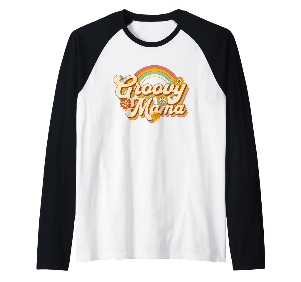 Groovy Mama Lettering Flowers Hoodie - Streetwear Style Men Women - T-Shirt, Sweatshirt, Hoodie