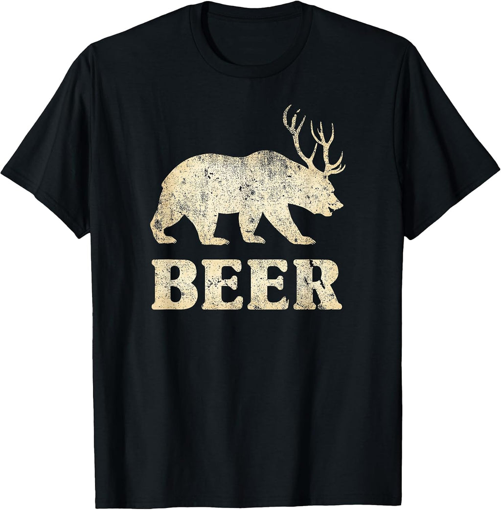 Bear+Deer=Beer Funny T's - Adult & Kids T-Shirts, Sweatshirts & Hoodies apparel design preview 1