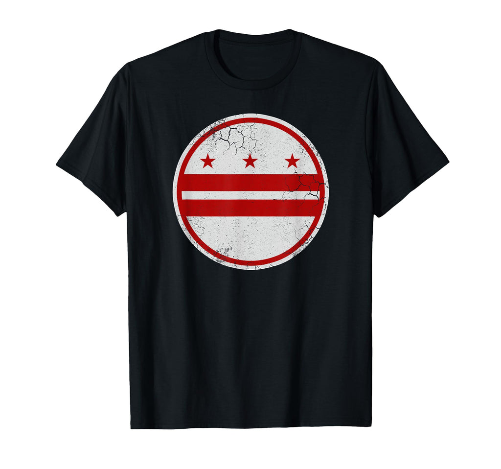 Washington Dc Flag Circle T-Shirt - Fun Novelty Design for Adults - T-Shirt, Sweatshirt, Hoodie