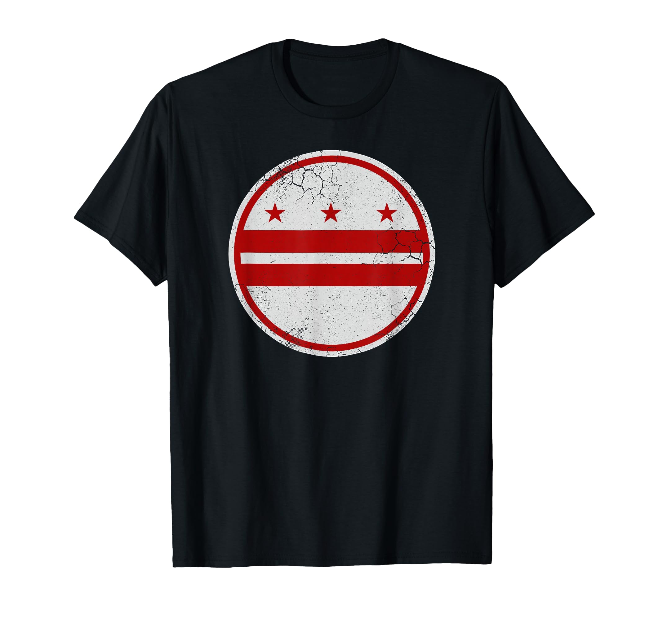 Washington Dc Flag Circle T-Shirt - Fun Novelty Design for Adults - T-Shirt, Sweatshirt, Hoodie