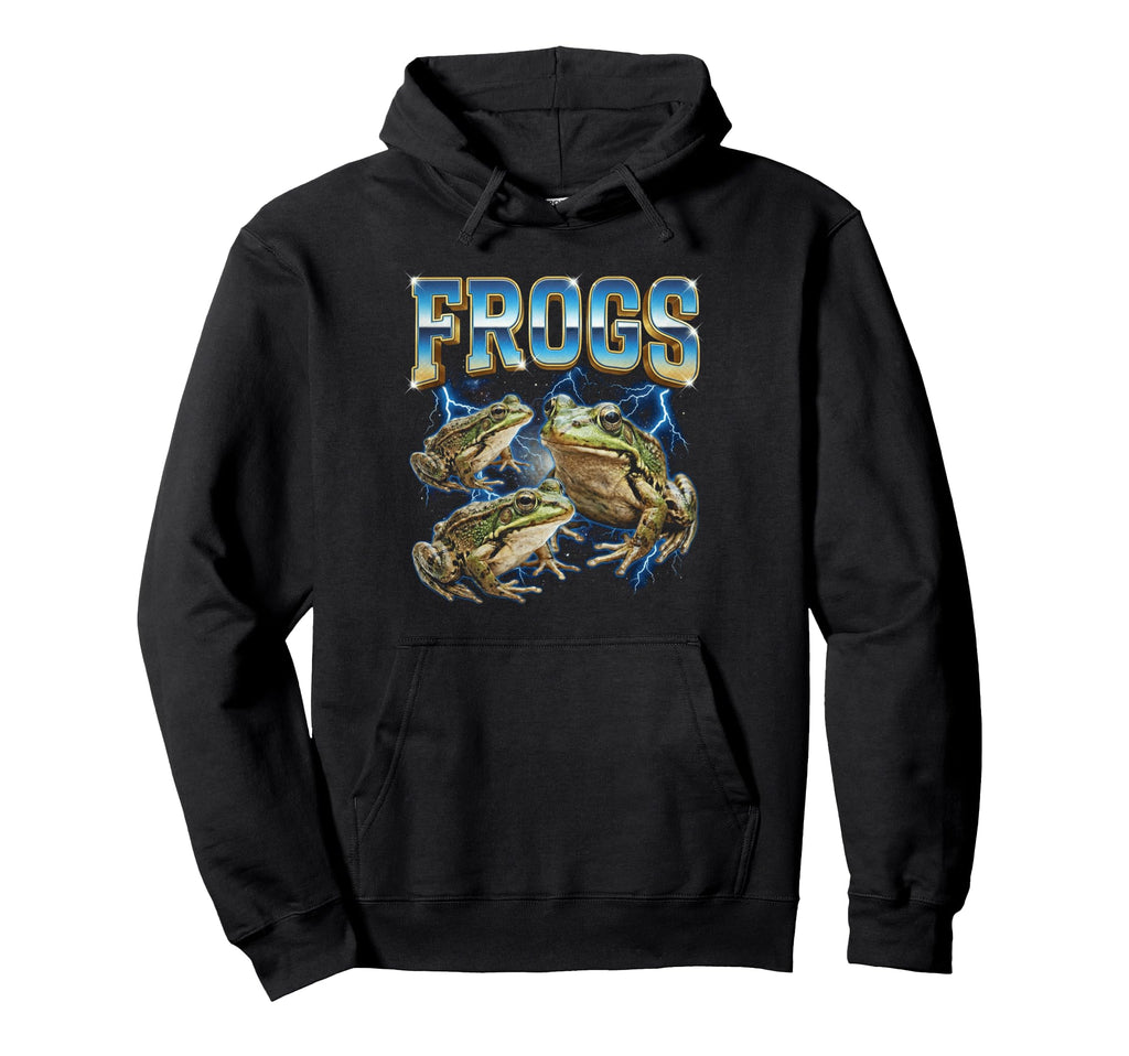 Frogs 80S Funny Amphibian Frog 90S Hoodie - Casual Everyday Wear Unisex - T-Shirt, Sweatshirt, Hoodie