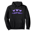 Fairycore Purple Butterfly Tattoo Flames Hoodie - Graphic Print for Adults - T-Shirt, Sweatshirt, Hoodie