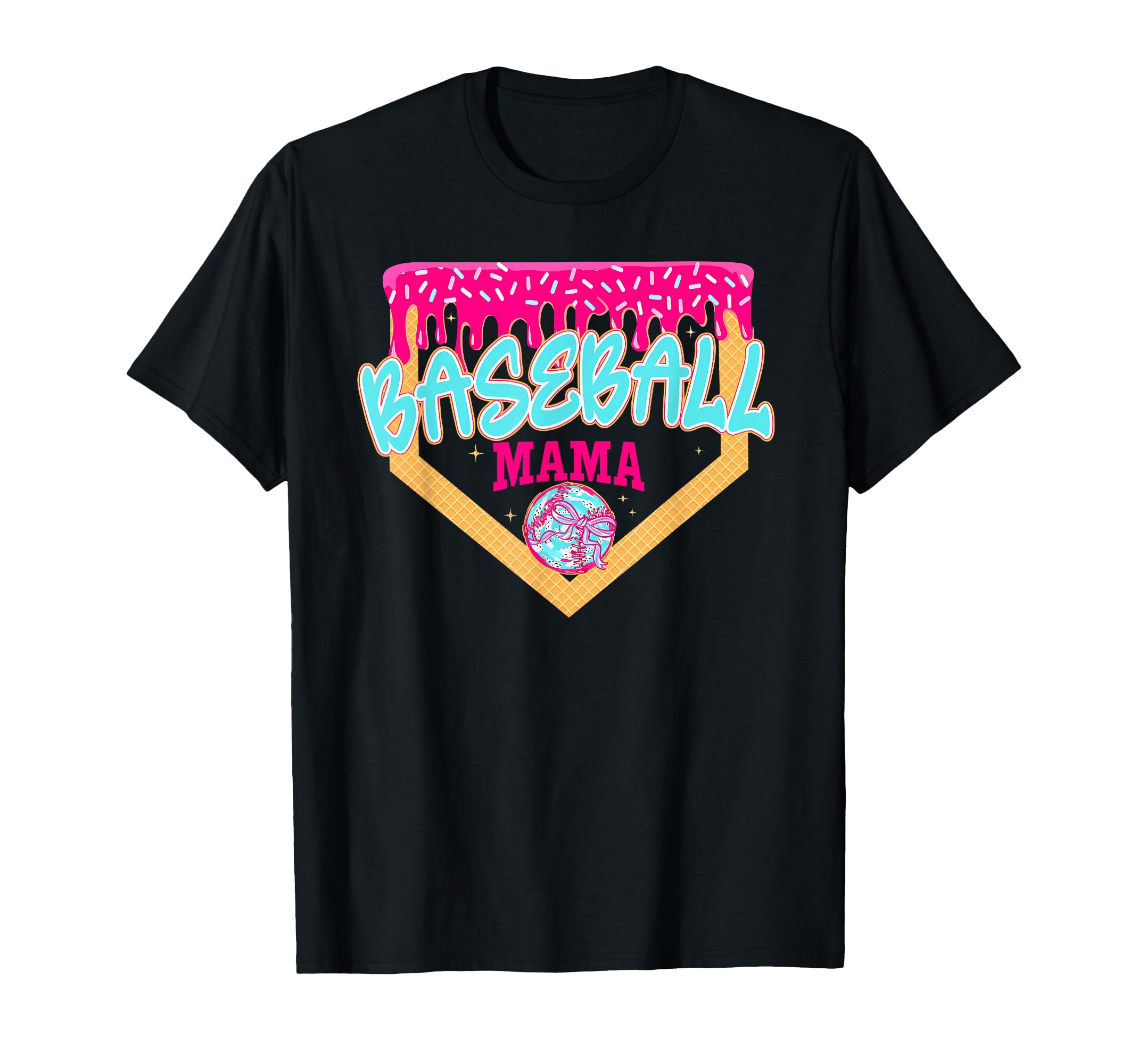 Mama Baseball Season Happy Game Day Trendy T-Shirt - Trendy Graphic Unisex - T-Shirt, Sweatshirt, Hoodie