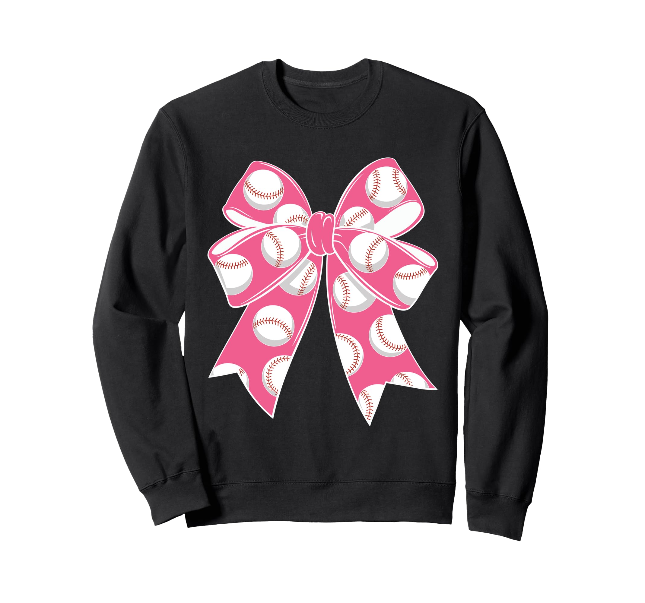 Baseball Coquette Bow Baseball Mom Mama Sweatshirt - Novelty Apparel Unisex - T-Shirt, Sweatshirt, Hoodie