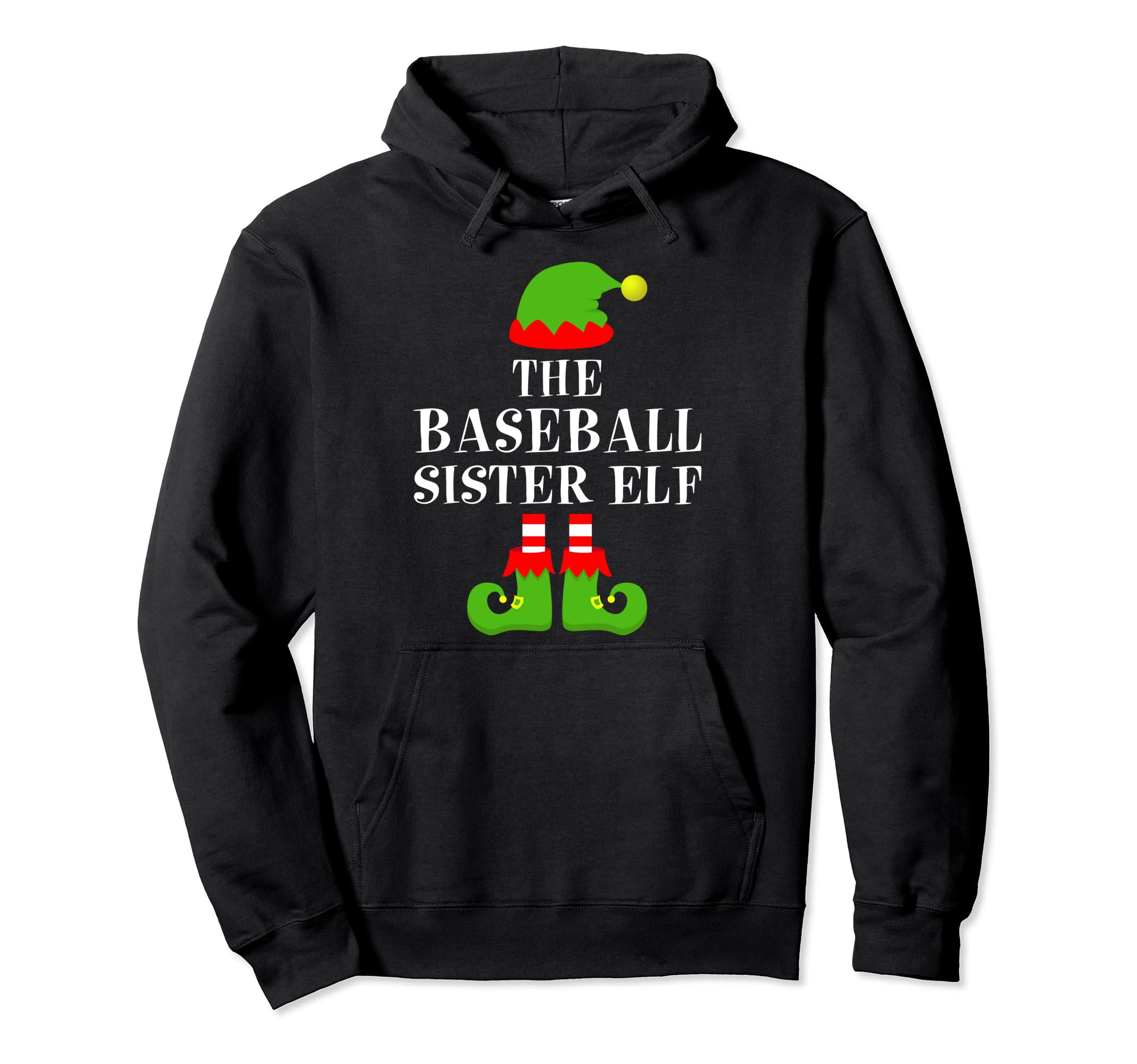 Baseball Sister Elf Family Matching Hoodie - Trendy Graphic Men Women - T-Shirt, Sweatshirt, Hoodie