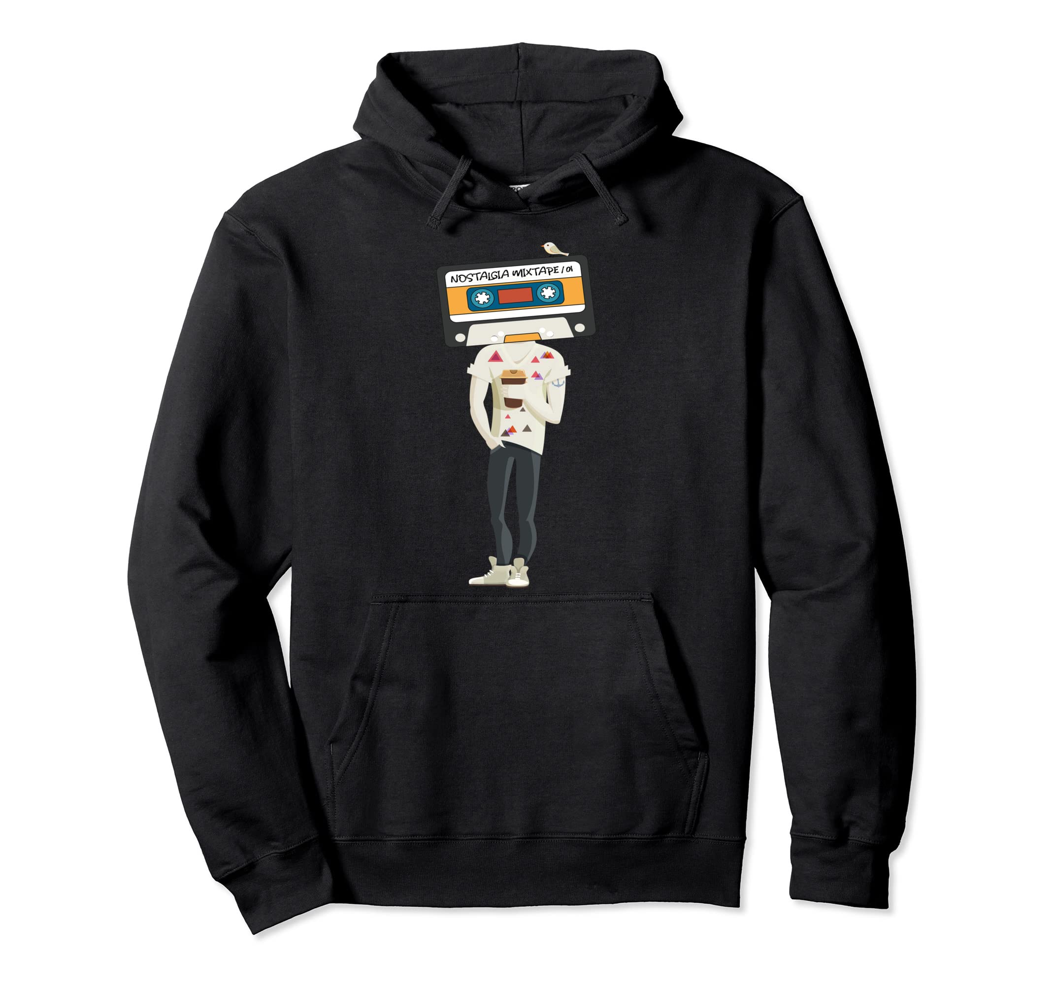 Funny Hipster Mix Tape Nostalgia Cassette Hoodie - Unique Graphic Men Women - T-Shirt, Sweatshirt, Hoodie