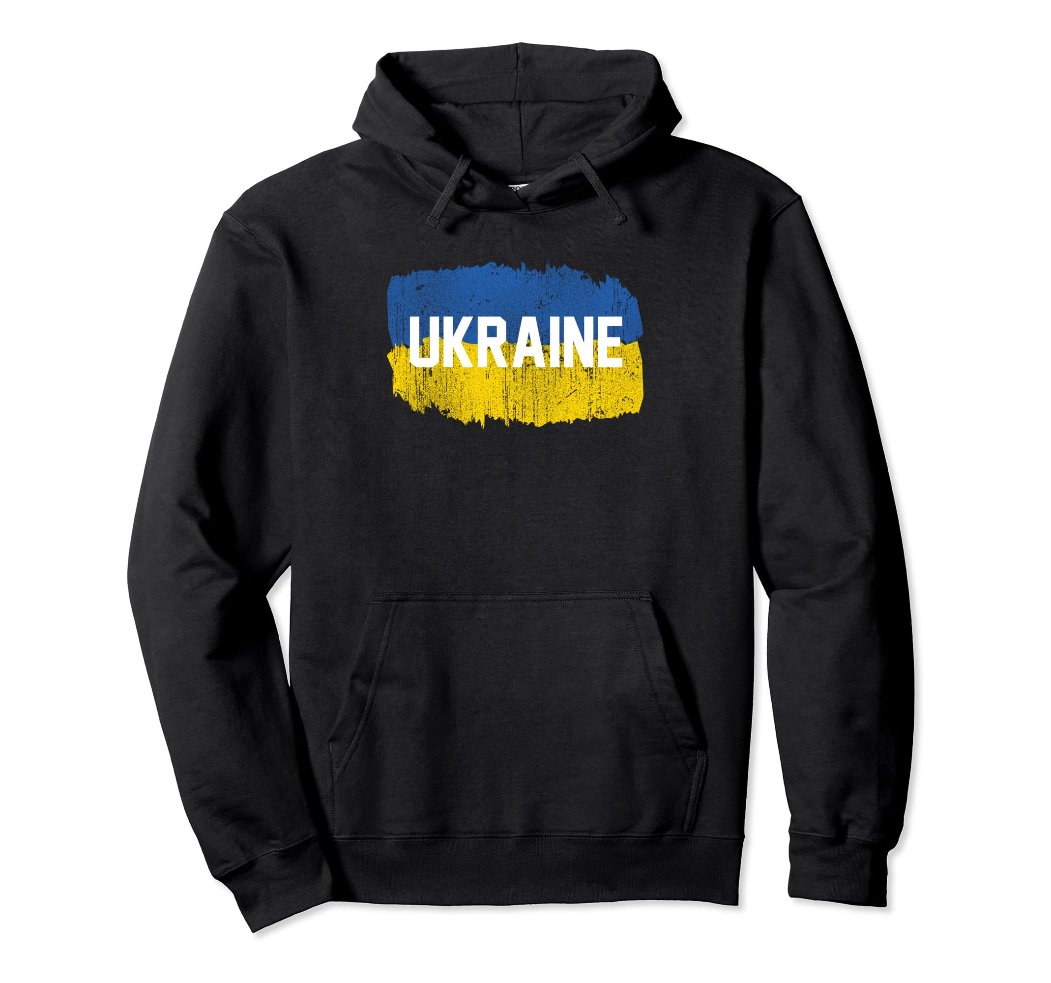 Ukrainian Flag Distressed Heritage Hoodie - Novelty Apparel Men Women - T-Shirt, Sweatshirt, Hoodie