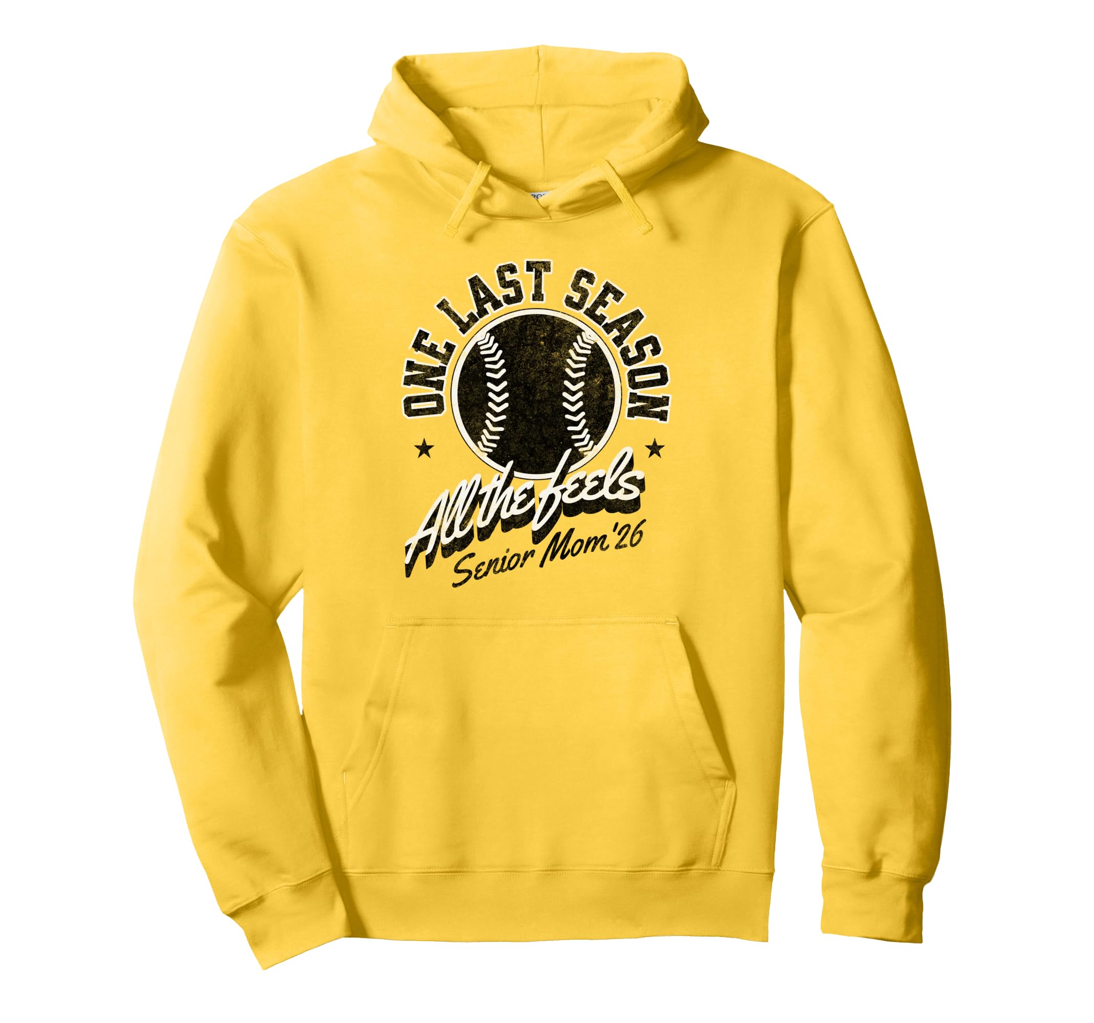 Baseball Senior Mom 2026 Distressed Hoodie - Fun Novelty Design Men Women - T-Shirt, Sweatshirt, Hoodie