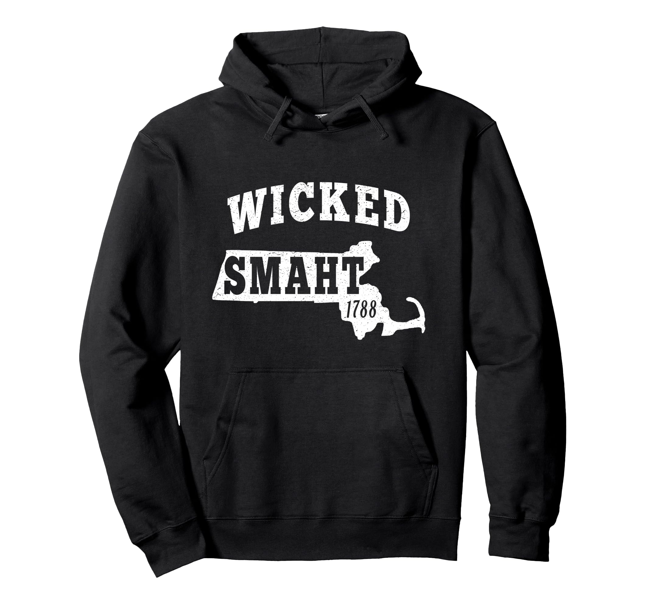 Wicked Smaht Boston Massachusetts Ma Hoodie - Novelty Apparel Unisex - T-Shirt, Sweatshirt, Hoodie