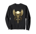 Skull Wings Gothic Y2K Aesthetic Sweatshirt - Trendy Graphic Unisex - T-Shirt, Sweatshirt, Hoodie
