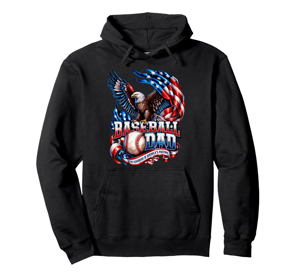 Baseball Fathers Day Usa Patriotic Hoodie - Aesthetic Graphic Unisex - T-Shirt, Sweatshirt, Hoodie