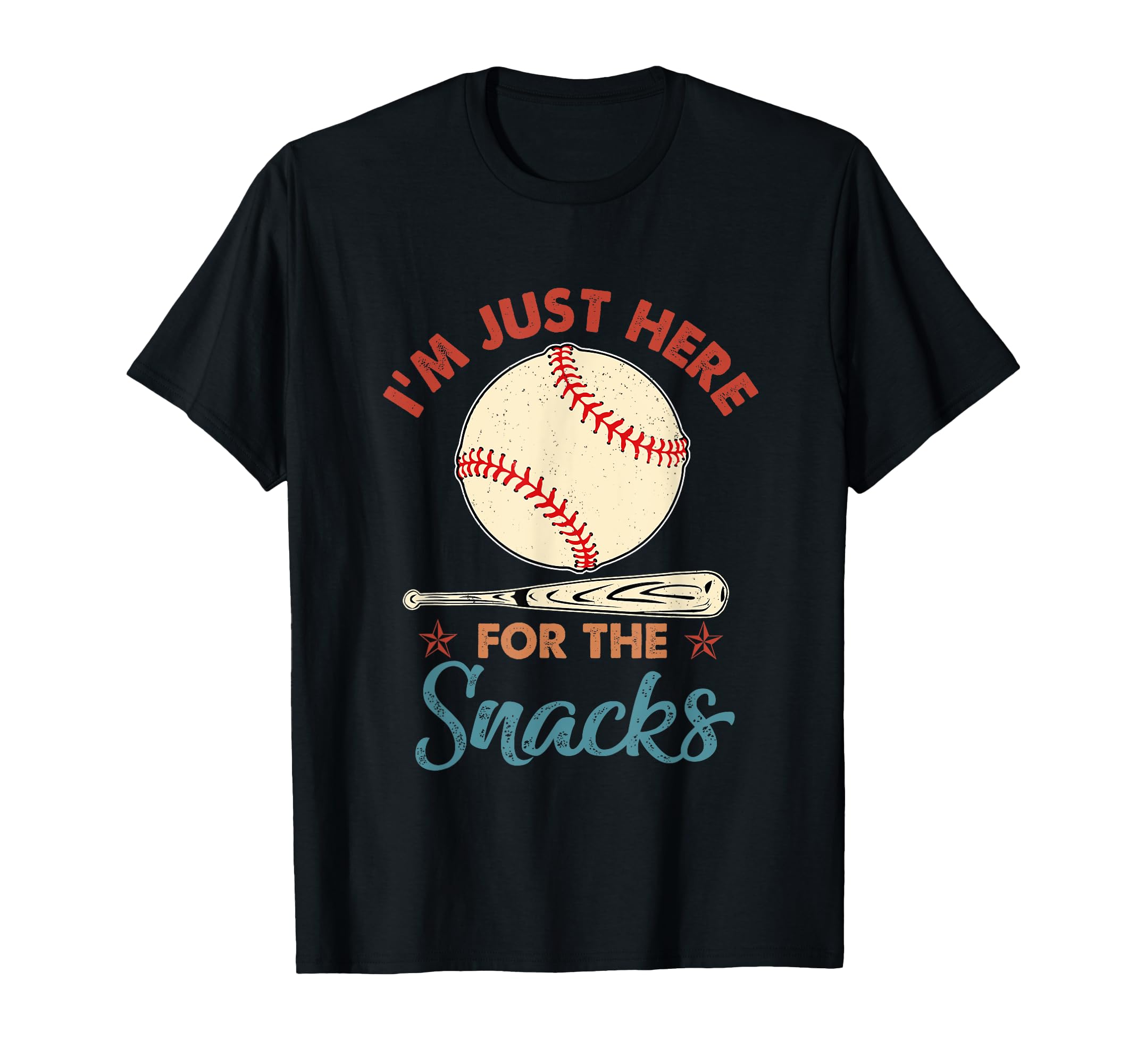 Im Just Here Snacks Fantasy Baseball T-Shirt - Fun Novelty Design Unisex - T-Shirt, Sweatshirt, Hoodie