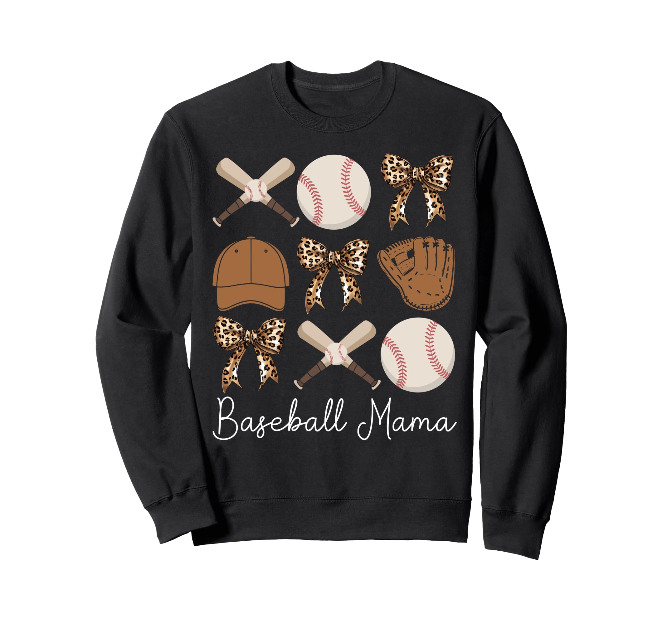 Baseball Mama Coquette Bow Baseball Sweatshirt - Custom Art Print Unisex - T-Shirt, Sweatshirt, Hoodie