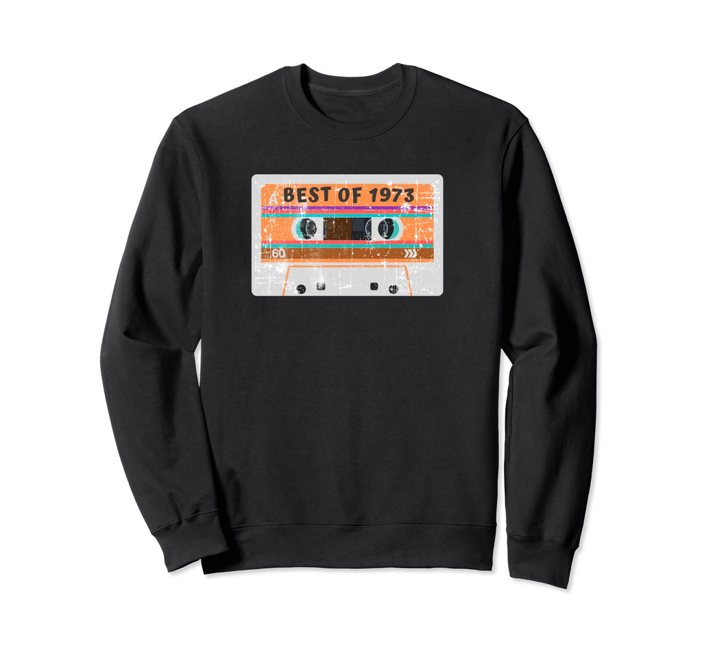 Best 1973 Cassette Tape Sweatshirt - Graphic Print for Adults - T-Shirt, Sweatshirt, Hoodie