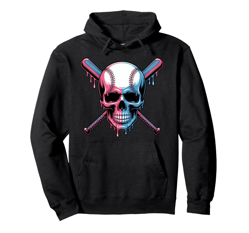 Baseball Ice Cream Dripping Baseball Dad Hoodie - Custom Art Print Unisex - T-Shirt, Sweatshirt, Hoodie
