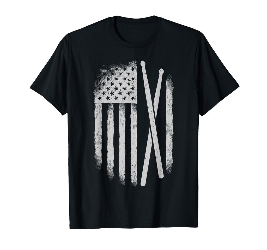 American Flag Drumsticks Usa T-Shirt - Casual Everyday Wear for Adults - T-Shirt, Sweatshirt, Hoodie