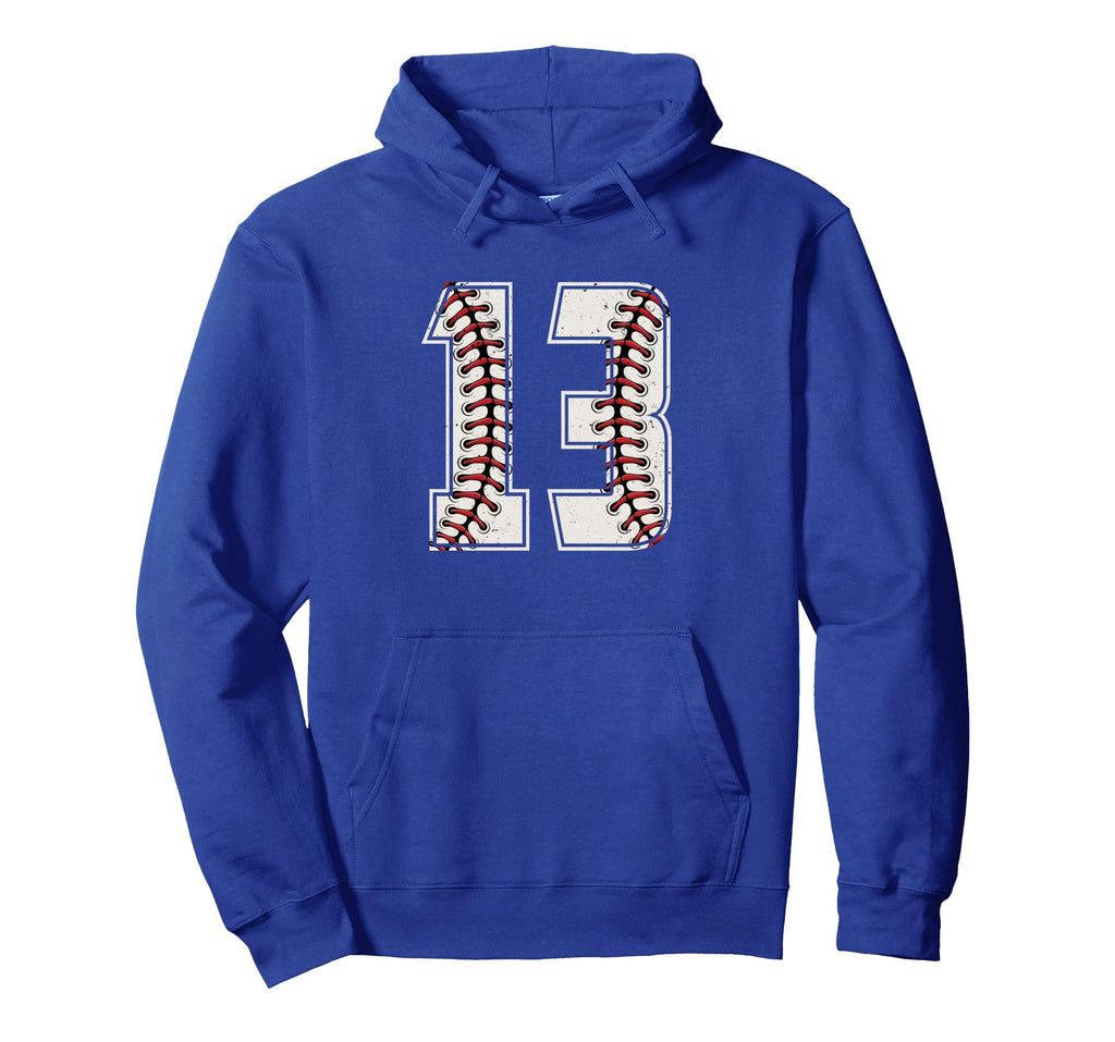 Baseball Player Number 13 Thirteen Hoodie - Graphic Print for Adults - T-Shirt, Sweatshirt, Hoodie