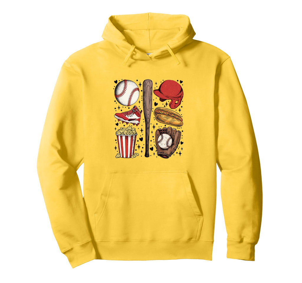 Game Day Baseball Hoodie - Graphic Print for Adults - T-Shirt, Sweatshirt, Hoodie