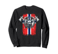Norwegian Viking Flag Distressed Sweatshirt - Streetwear Style for Adults - T-Shirt, Sweatshirt, Hoodie
