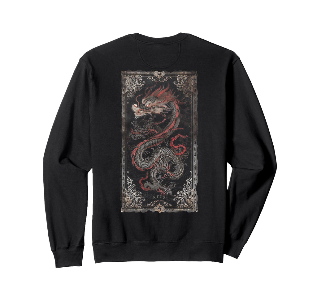Aesthetic Back Dragon Y2K Streetwear Sweatshirt - Aesthetic Graphic Unisex - T-Shirt, Sweatshirt, Hoodie