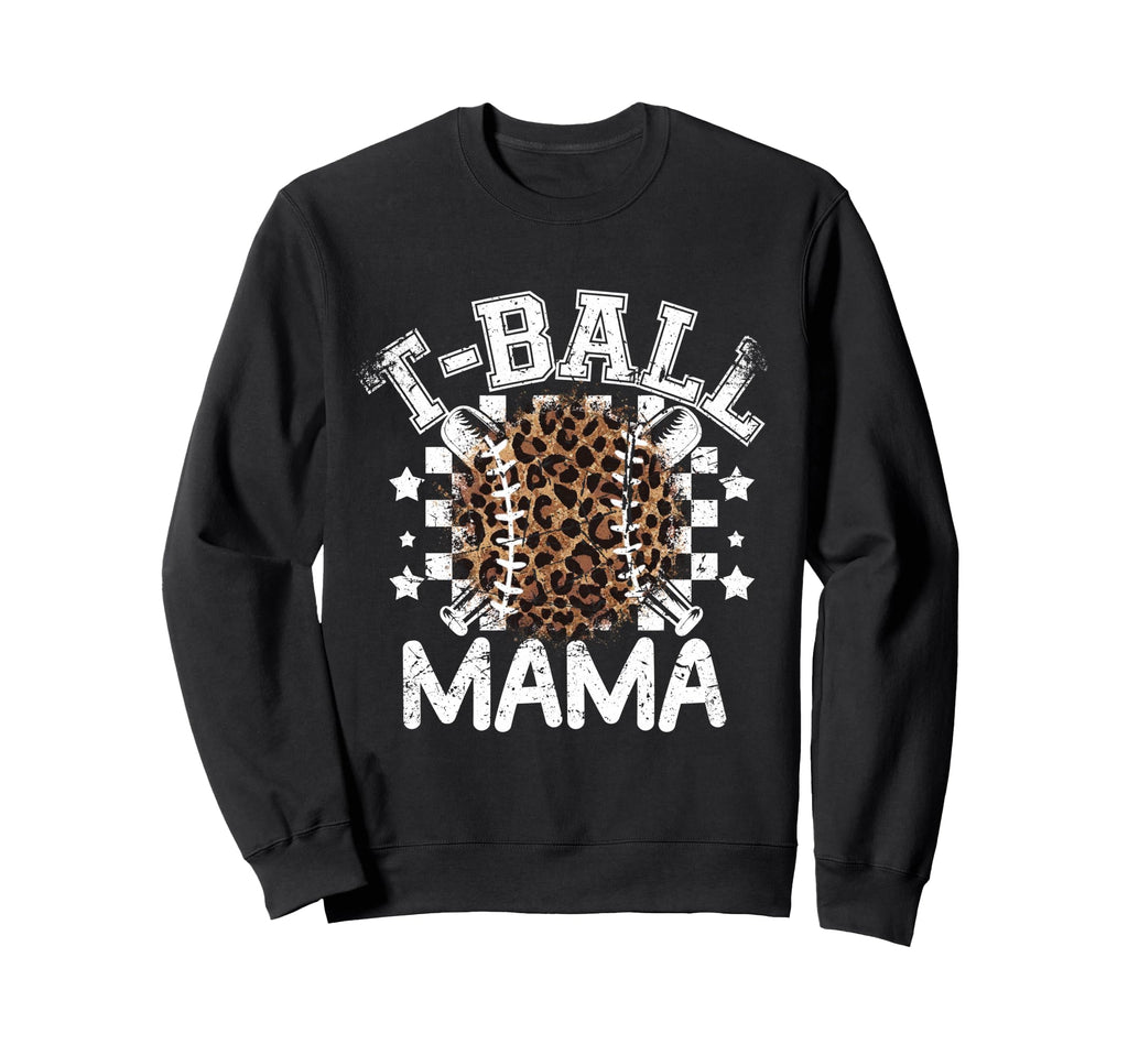 T Ball Teeball Mama Leopard Cheetah Sweatshirt - Fun Novelty Design Unisex - T-Shirt, Sweatshirt, Hoodie