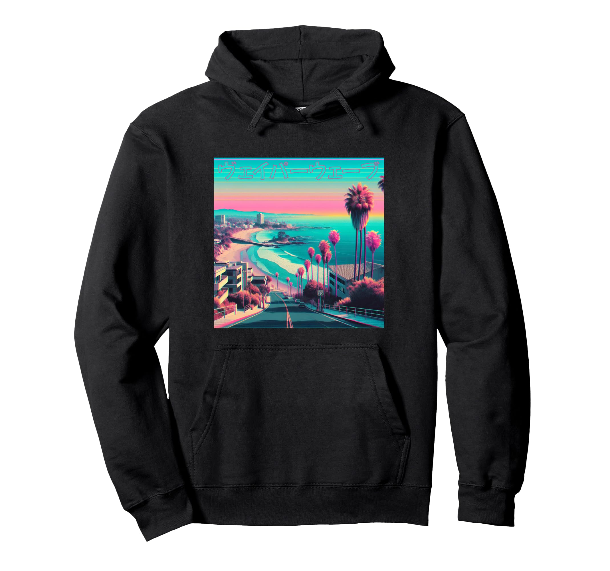 Japanese Aesthetic Vaporwave Urban City Hoodie - Minimalist Print Unisex - T-Shirt, Sweatshirt, Hoodie