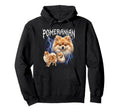 Pomeranian 90S Heavy Metal Dog Hoodie - Fun Novelty Design Men Women - T-Shirt, Sweatshirt, Hoodie