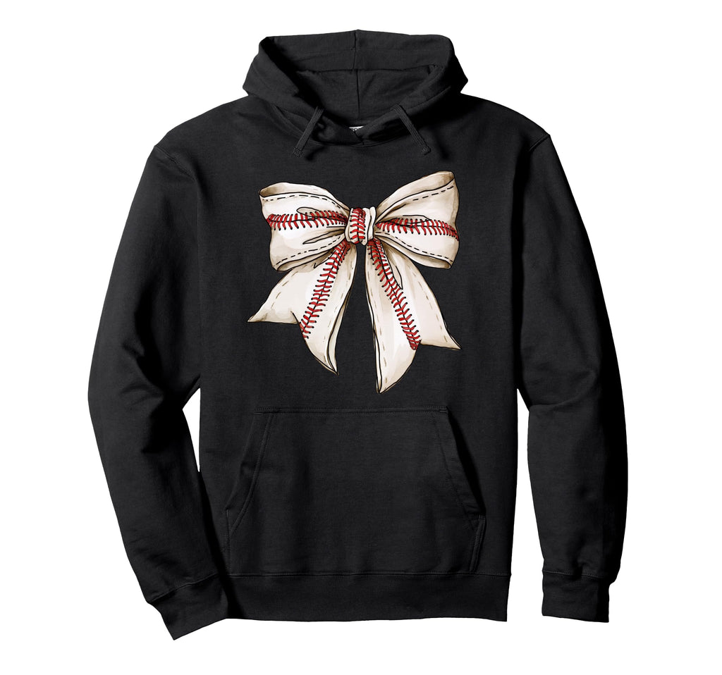 Baseball Mom Coquette Bow Game Day Hoodie - Graphic Print Unisex - T-Shirt, Sweatshirt, Hoodie