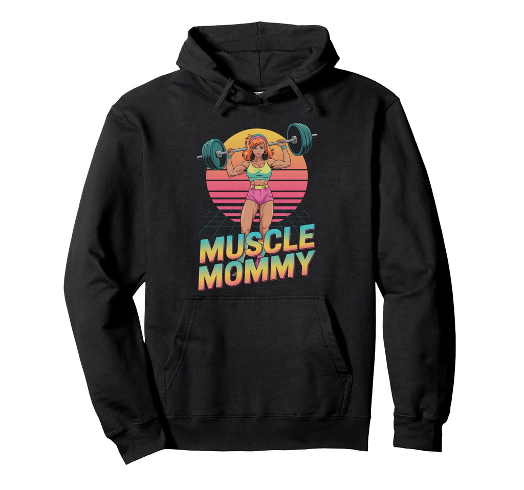 Anime Muscle Mommy Weightlifting Hoodie - Streetwear Style for Adults - T-Shirt, Sweatshirt, Hoodie