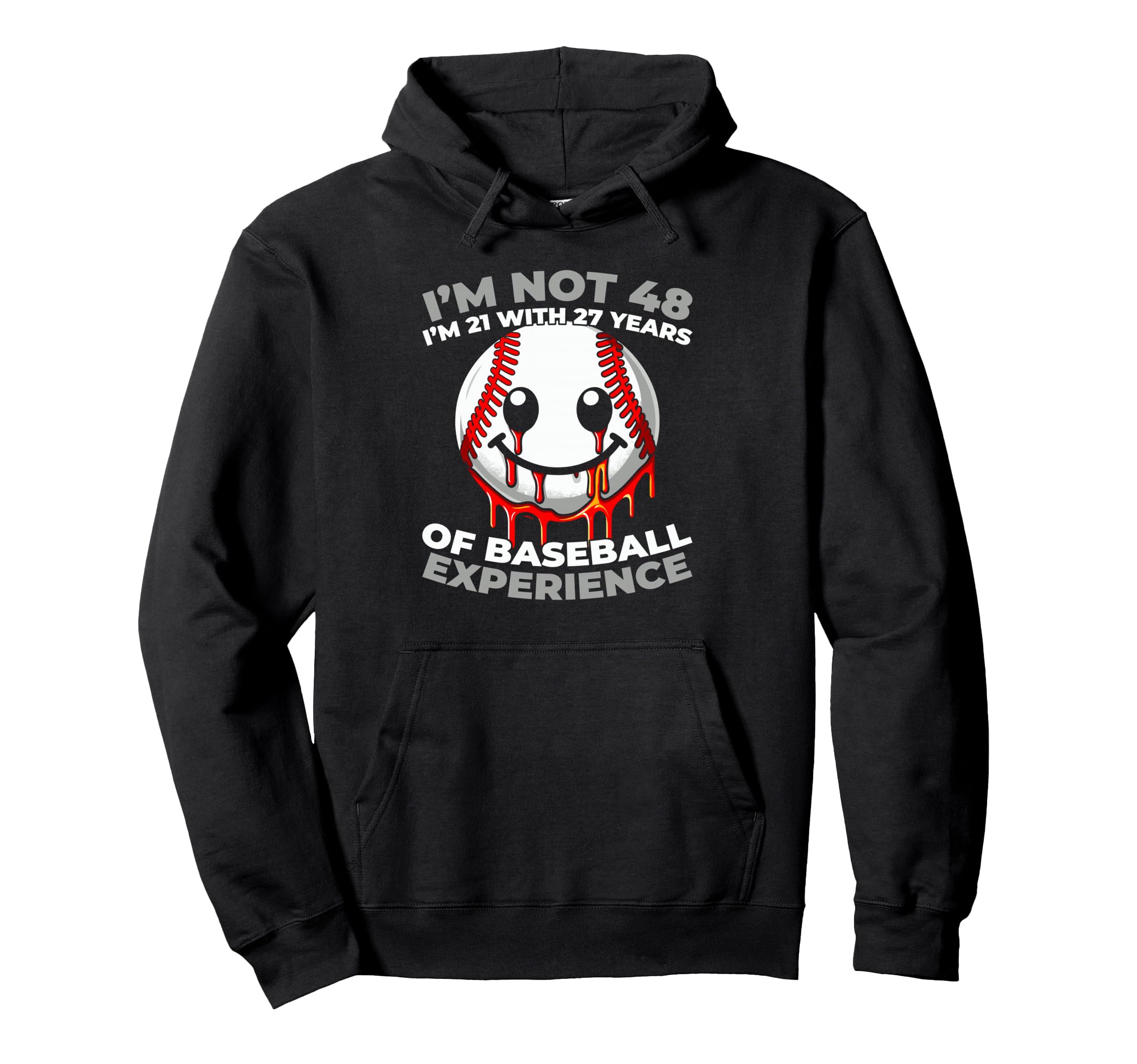 48Th Birthday Team Player Baseballer Hoodie - Aesthetic Graphic for Adults - T-Shirt, Sweatshirt, Hoodie