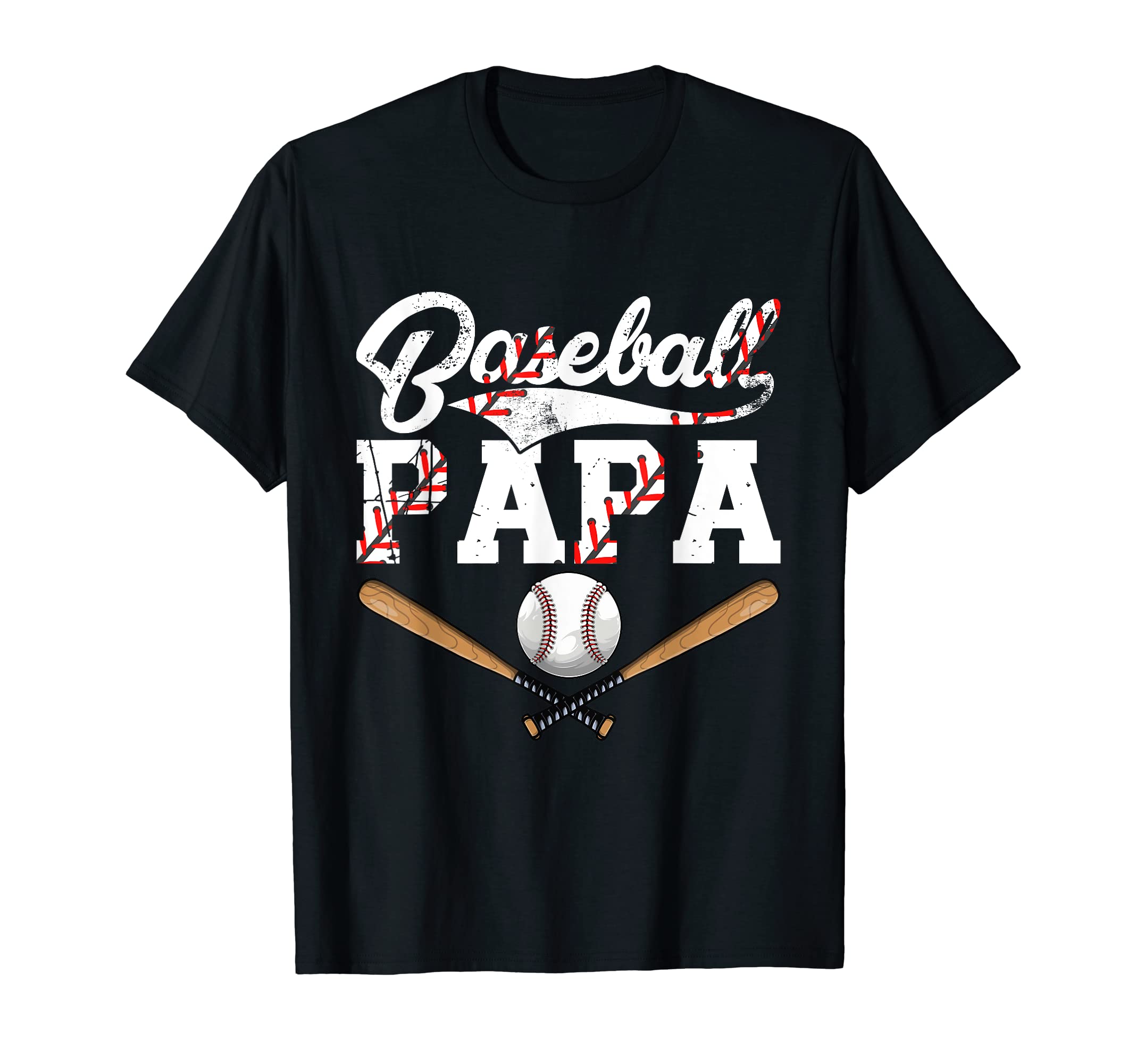 Distressed Baseball Papa Family Fathers T-Shirt - Graphic Print for Adults - T-Shirt, Sweatshirt, Hoodie