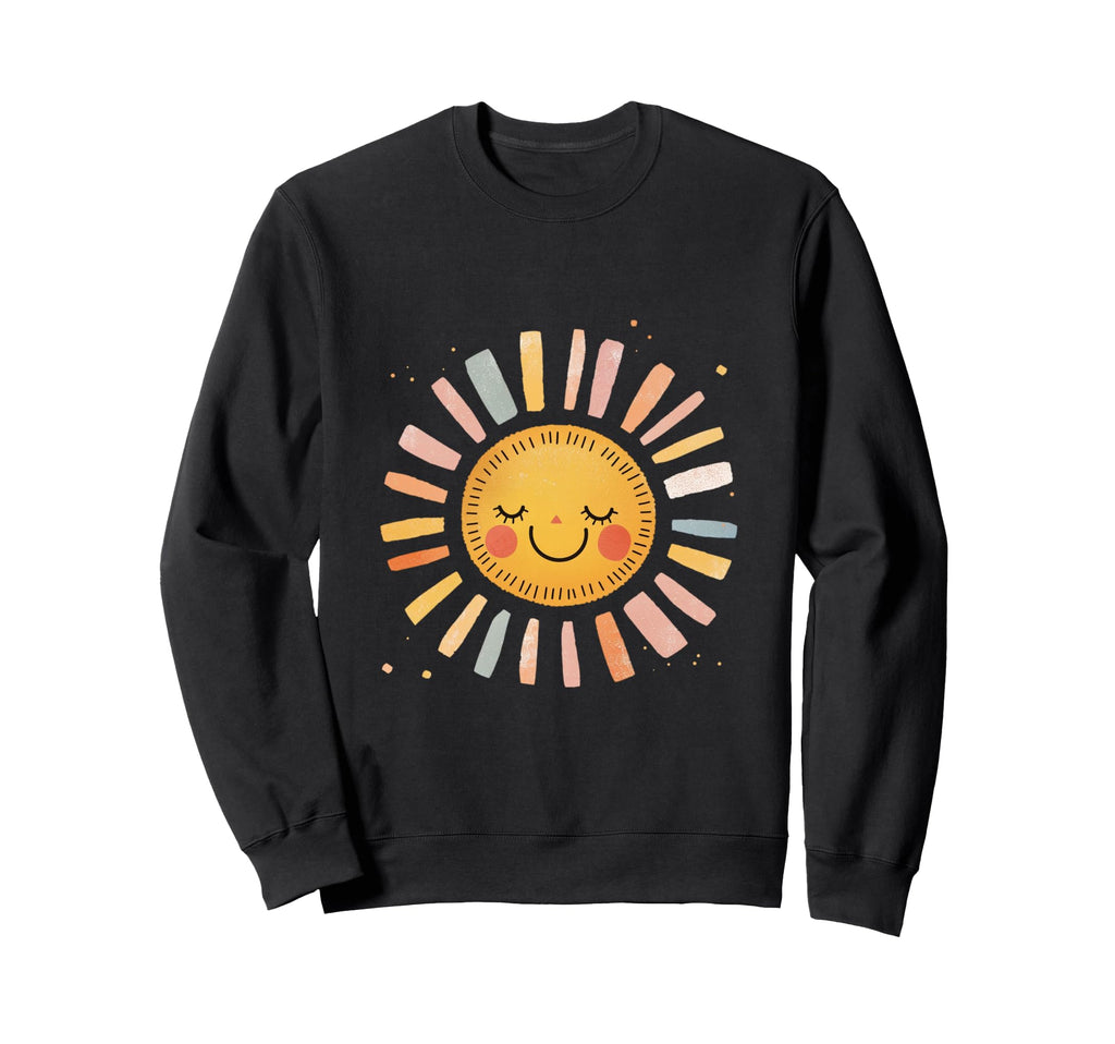 Sun 70S Rainbow Art Boho Boho Sun Sweatshirt - Streetwear Style Men Women - T-Shirt, Sweatshirt, Hoodie