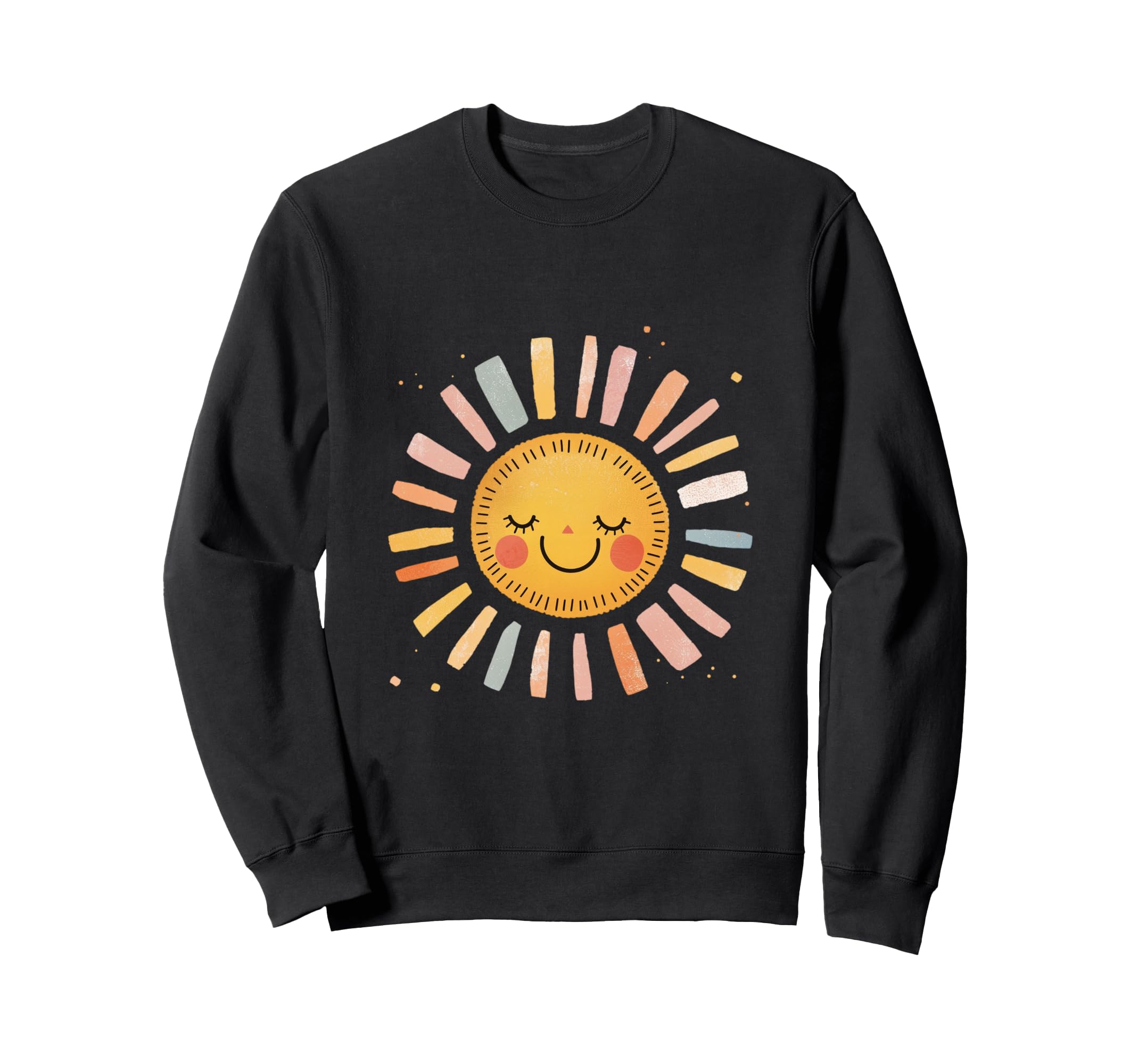 Sun 70S Rainbow Art Boho Boho Sun Sweatshirt - Streetwear Style Men Women - T-Shirt, Sweatshirt, Hoodie
