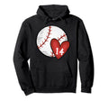 Womens Custom Baseball Mom Number 14 Heart Hoodie - Graphic Print Unisex - T-Shirt, Sweatshirt, Hoodie