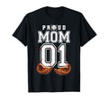 Proud Mom Baseball Player Number 1 T-Shirt - Aesthetic Graphic for Adults - T-Shirt, Sweatshirt, Hoodie