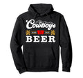 Cowboys And Beer Vibe Western Hoodie - Casual Everyday Wear for Adults - T-Shirt, Sweatshirt, Hoodie
