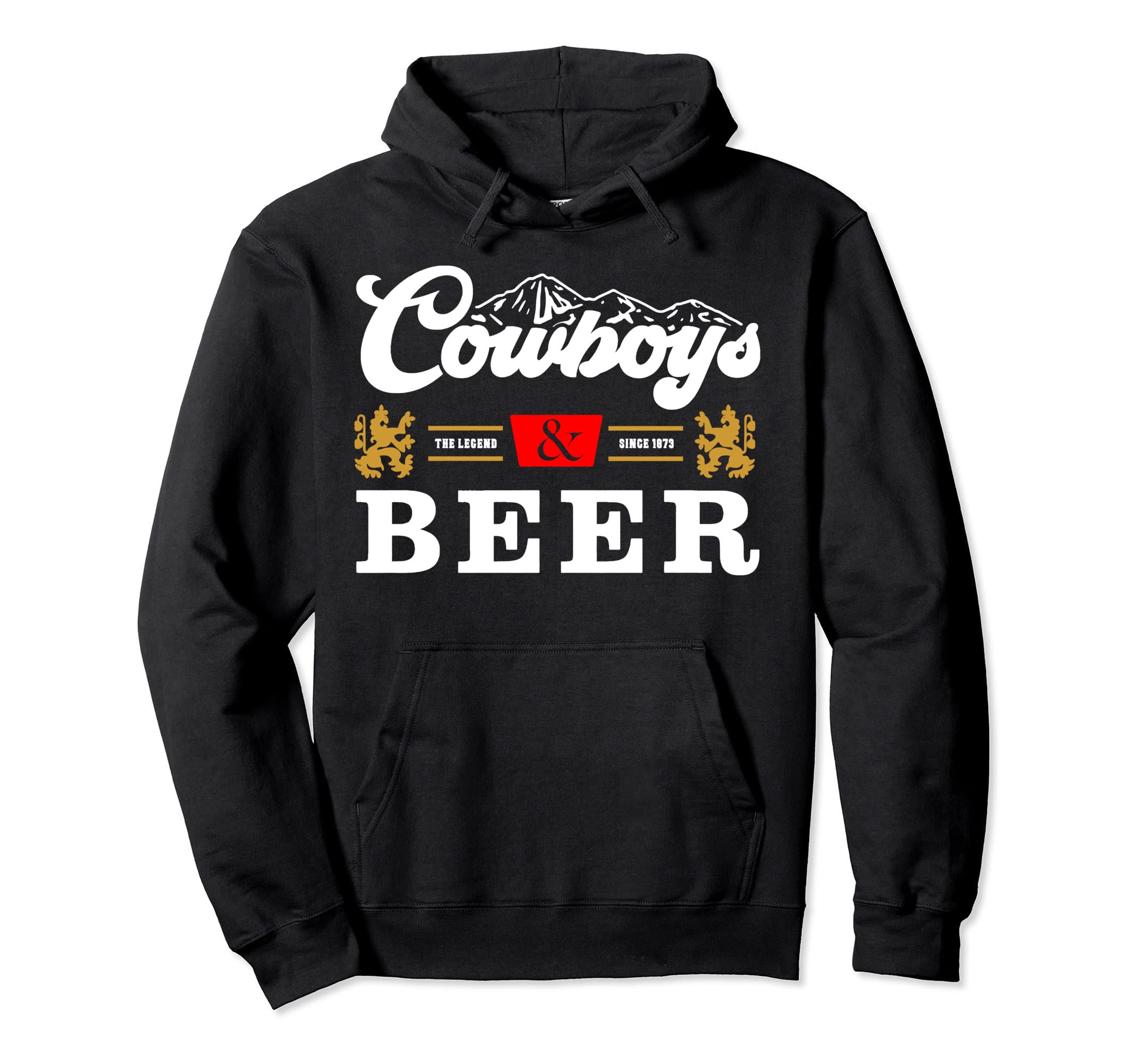Cowboys And Beer Vibe Western Hoodie - Casual Everyday Wear for Adults - T-Shirt, Sweatshirt, Hoodie