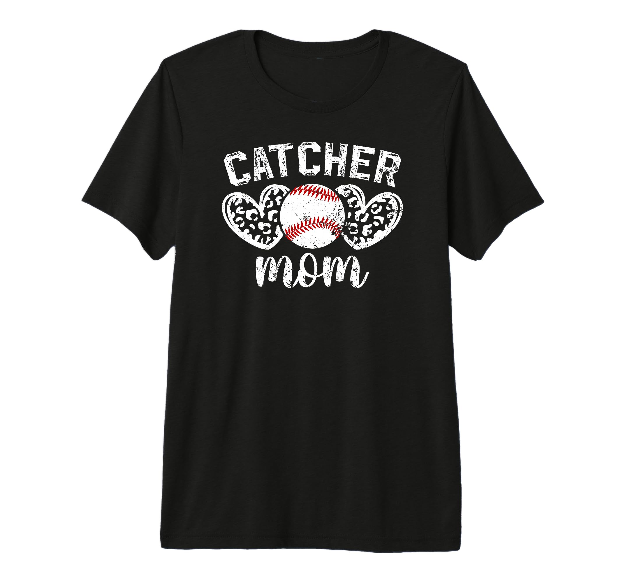 Baseball Catcher Mom Hearts Mom T-Shirt - Fun Novelty Design Men Women - T-Shirt, Sweatshirt, Hoodie
