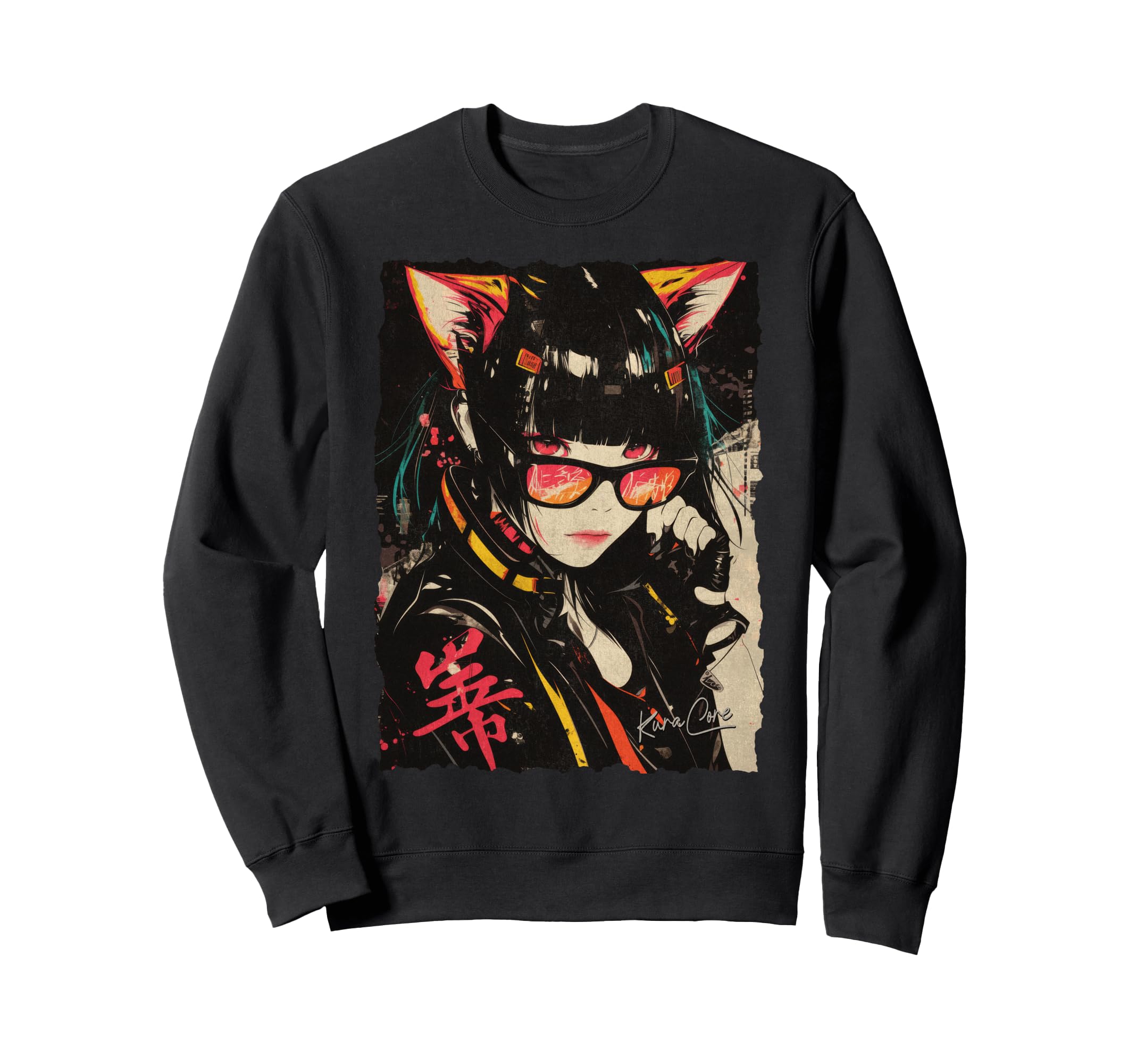 Japanese Streetwear Cyberpunk Y2K Sweatshirt - Unique Graphic Men Women - T-Shirt, Sweatshirt, Hoodie