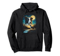 Border Collie Howling To Moon Meme Hoodie - Aesthetic Graphic Men Women - T-Shirt, Sweatshirt, Hoodie