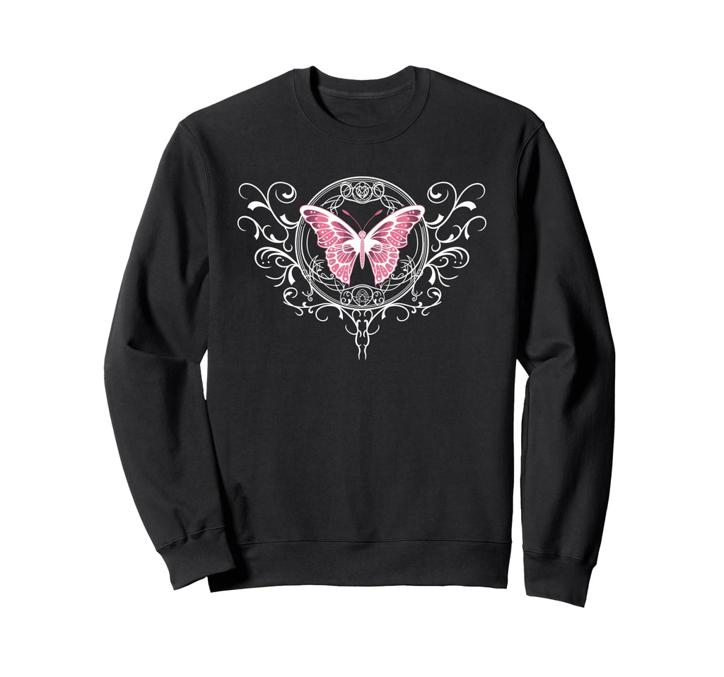 Fairycore Dark Grunge Tattoo Butterfly Sweatshirt - Novelty Apparel Unisex - T-Shirt, Sweatshirt, Hoodie