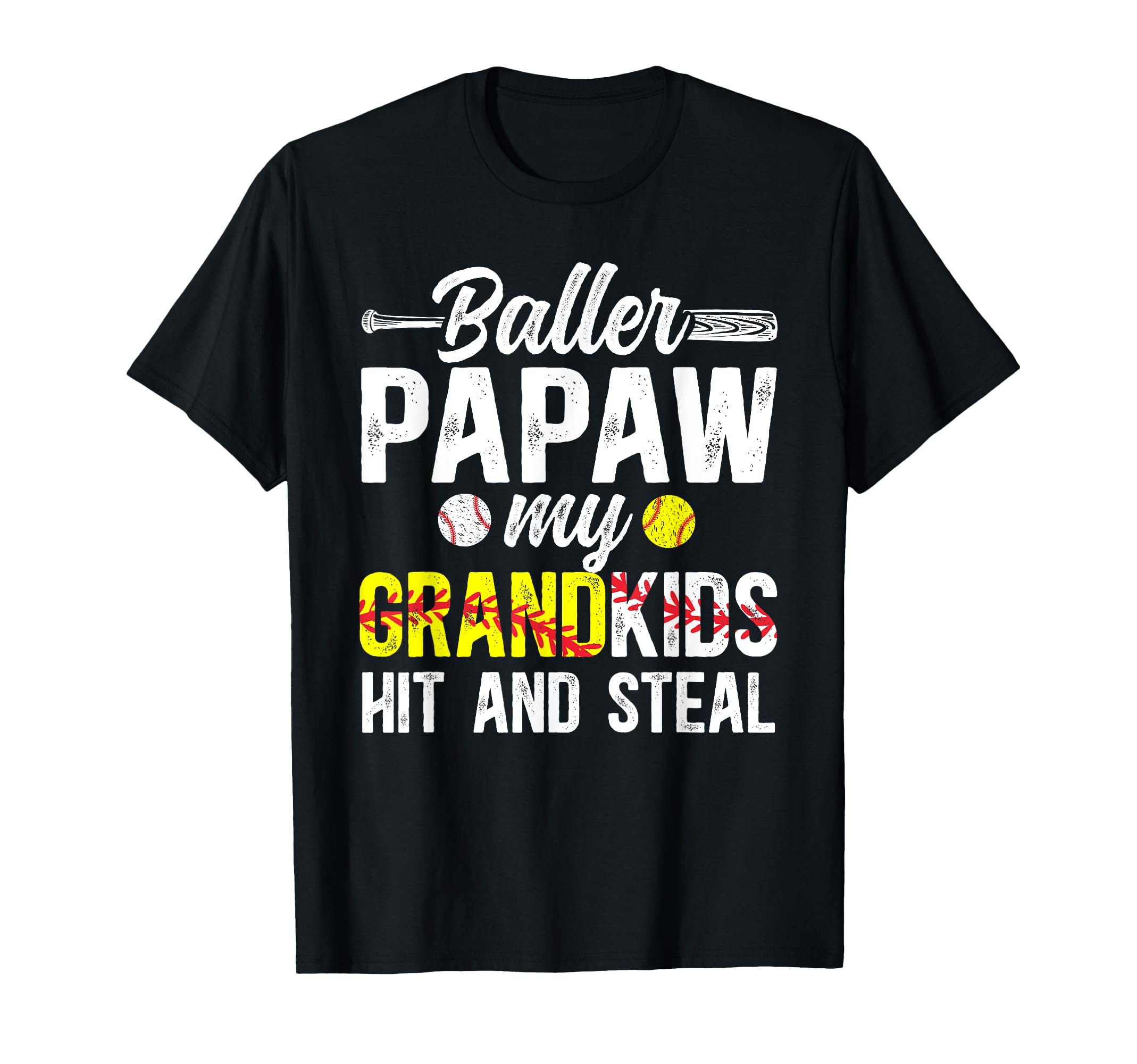 Baller Papaw Funny Baseball T-Shirt - Fun Novelty Design Men Women - T-Shirt, Sweatshirt, Hoodie