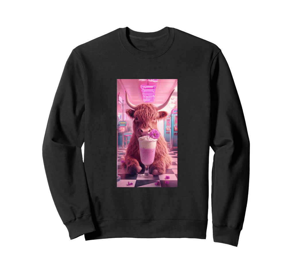 Cow Milkshake Pastel Hipster Sweatshirt - Streetwear Style for Adults - T-Shirt, Sweatshirt, Hoodie