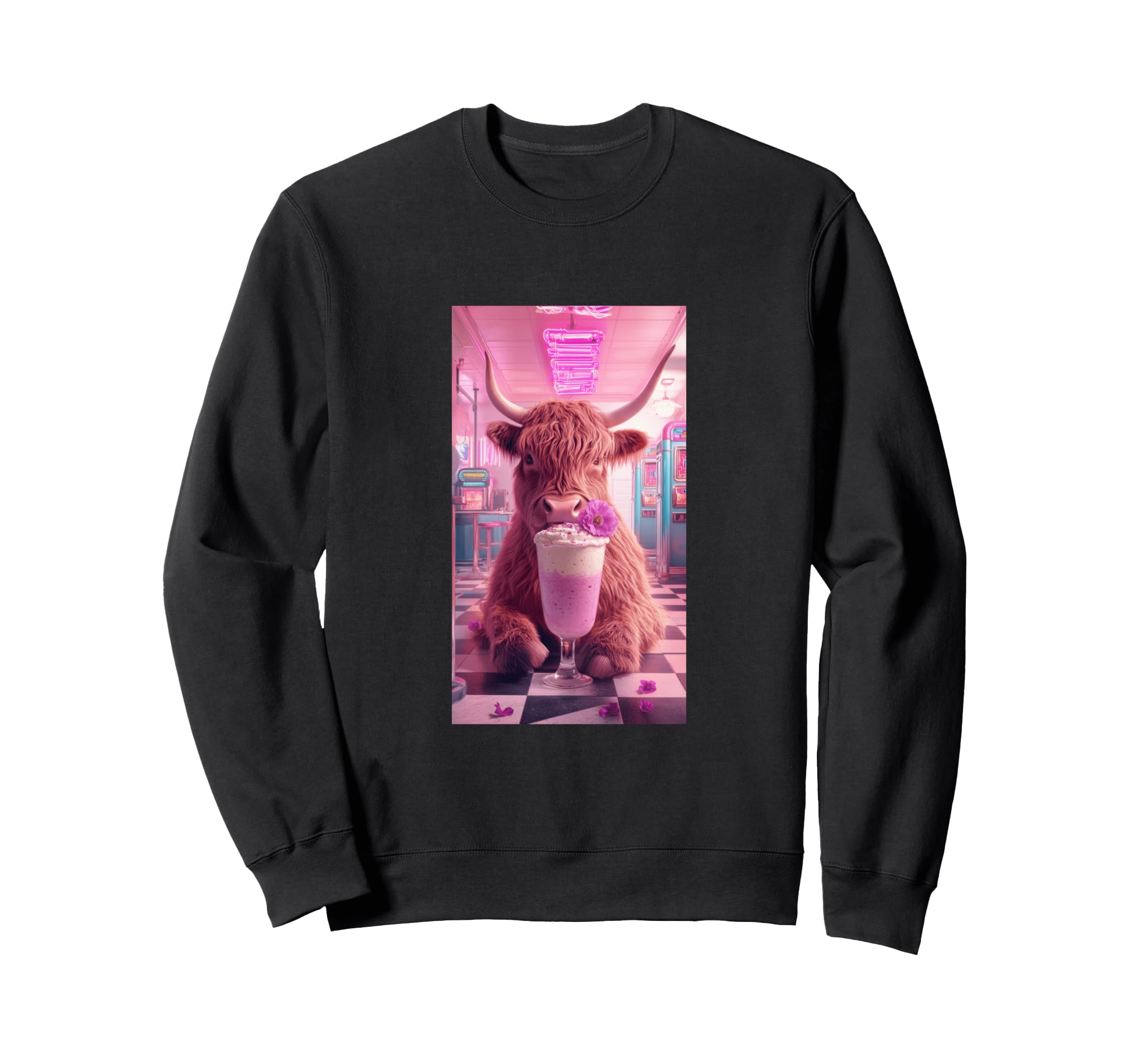 Cow Milkshake Pastel Hipster Sweatshirt - Streetwear Style for Adults - T-Shirt, Sweatshirt, Hoodie